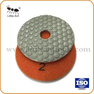 4&quot;/100mm Pressed Dry Diamond Floor Polishing Pad Abrasove Tools Grinding Disk for Granite Marble Concrete