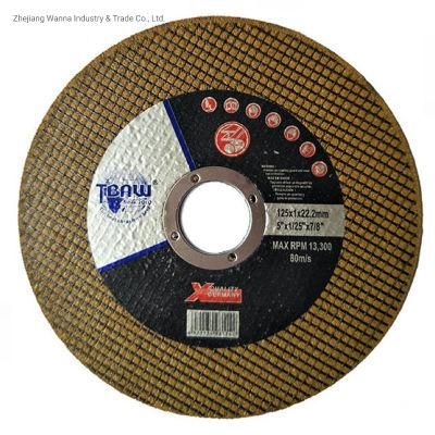 China Factory Resin Bond Abrasive Wheel 125X1X22mm 5inch Super-Thin Abrasive Cutting Wheels Stainless Steels