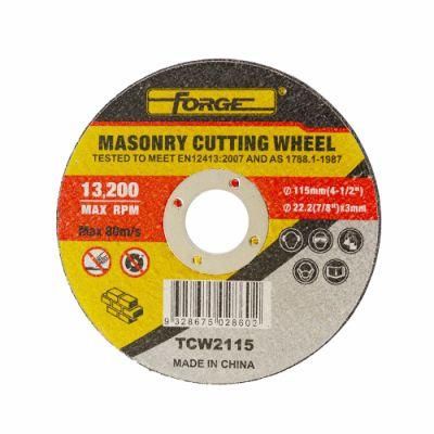 115*3*22.2mm Flat Type Stone Cut off Disc Masonry Cutting-off Wheel