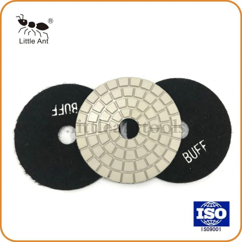 4 Inch Buffing Pads 3mm White Pad Granite Buffing Pad