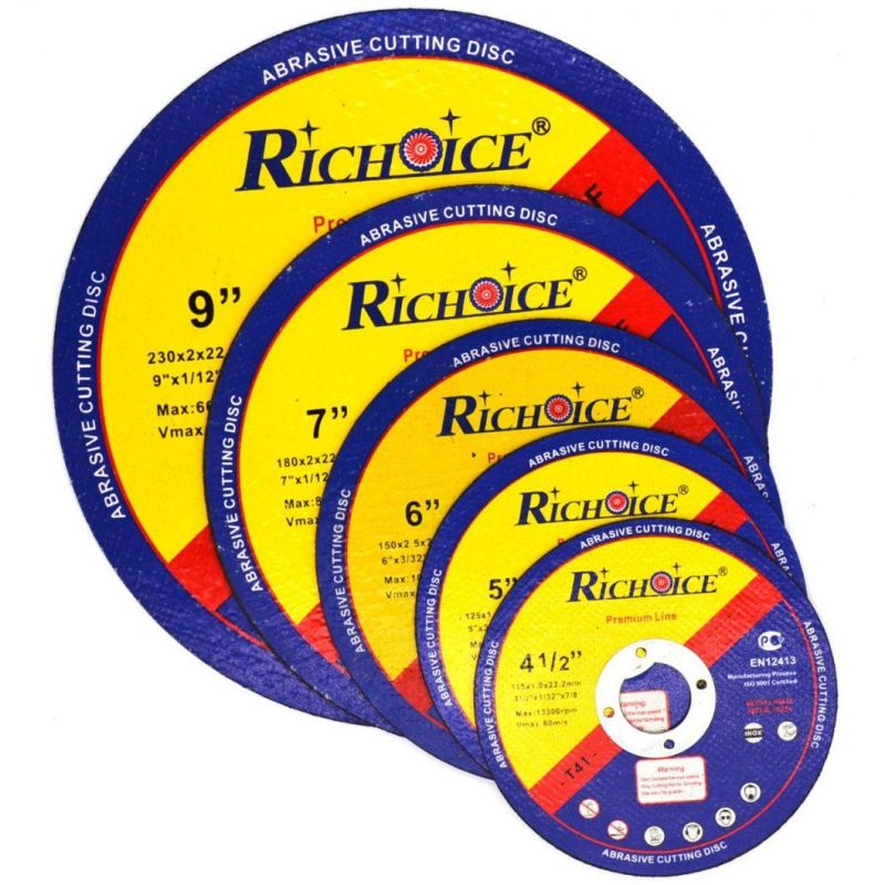 Richoice 115/125/150/180/230mm Metal /Steel /Stone for Angle Grinder Grinding Cut off Disk Wheels Abrasive Cutting Disc