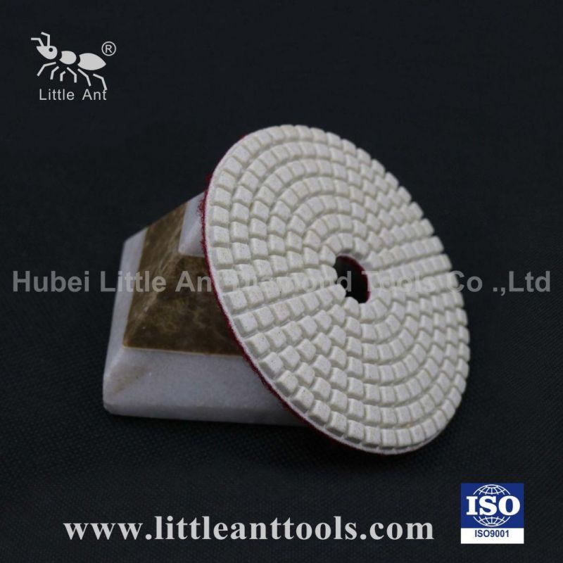 Litte Ant White Polishing Pad Resin Diamond Pad for Engineered Stone
