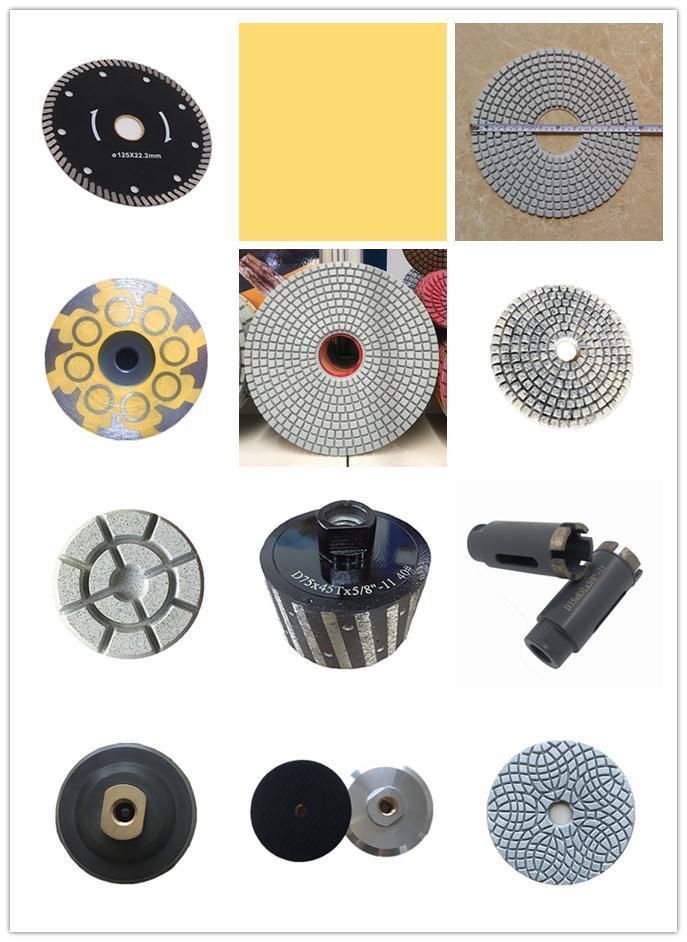 China Promote 125mm Wet Marble Quartz Granite Diamond 3 Marble Polishing Pads