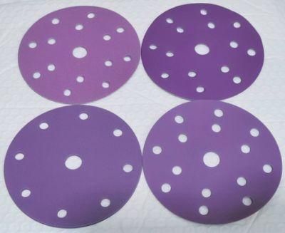 150mm Purple Ceramic Sanding Disc for Car Body-3m 745u Quality Sandpaper for Automobile Refinishing