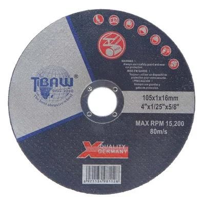 China Factory 105*1.0*16mm Abrasive Cutting Wheel Cutting Disc Abrasive Cutting Disc for Metal Grinder