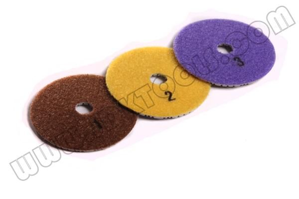 4 Inch Diamond Resin 3 Step Polishing Pads for Granite