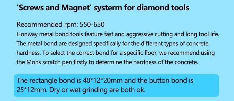 Wet Dry Metal Diamond Bond Grinding Angle Grinder Concrete Blade for Concrete Marble Terrazzo Resin Epoxy Floor Grinding