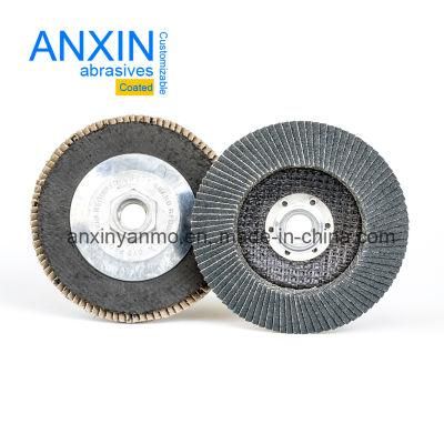 Zirconia Ceramic or Silicon Carbide Sandcloth Flap Disc with Metal Screw Backing