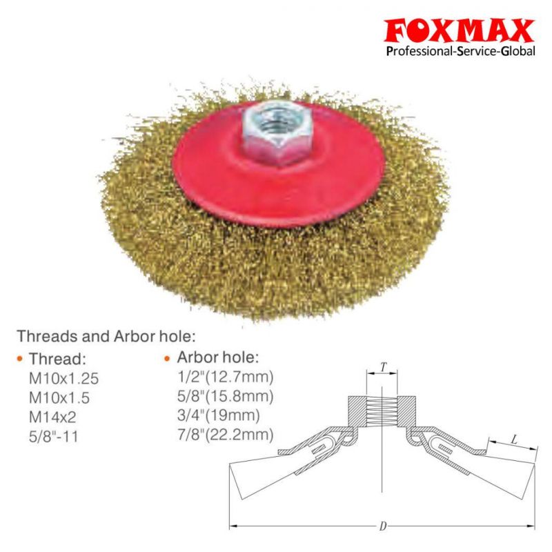 High Quality Tapered Wire Brushes, Knotted (FM-WB005)