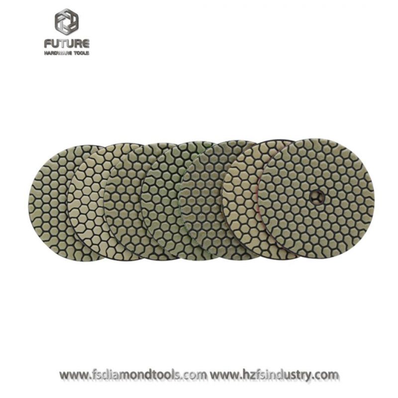 Factory Direct Sell 5 Inch Honeycomb Diamond Dry Concrete Polishing Pads