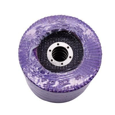 Yihong Abrasives Sanding Purple Ceramic Grain Flap Disc with High Quality for Rust Removing