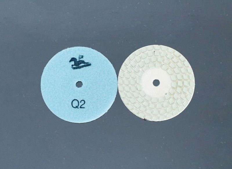 Qifeng Power Tool 4 Inch Diamond Four-Step Dry Polishing Pads for Marble/ Granite