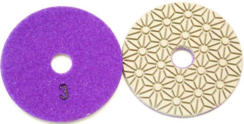 3 Step Diamond Wet Flexible Polishing Pads for Stone Processing