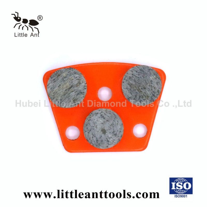 3 Dots Segment Diamond Metal Grinding Pad for Concrete Granite Marble