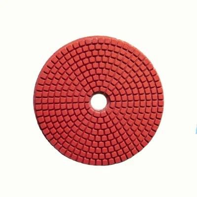 Qifeng Power Tool 125mm Red Resin Bond Abrasive Diamond Wet Polishing Pads