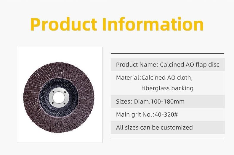 5" 125X22mm Cost Series Calcined Flap Disc for Metal