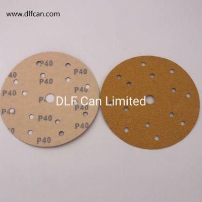 6 Inch and 15 Holes Gold Sanding Disc