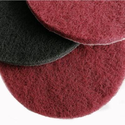 5inch Wood/Metal Polishing Abrasive Non Woven Hook and Loop Velcro Scouring Pads