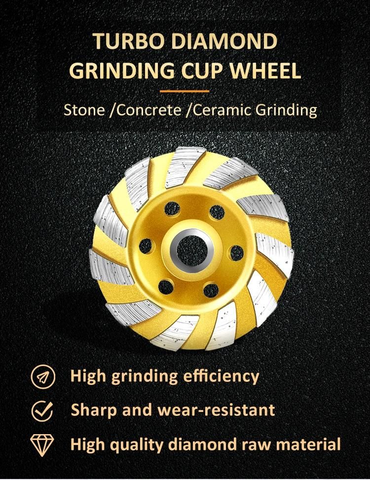 Abrasive Cup Wheel Turbo Diamond Grinding Cup Wheel