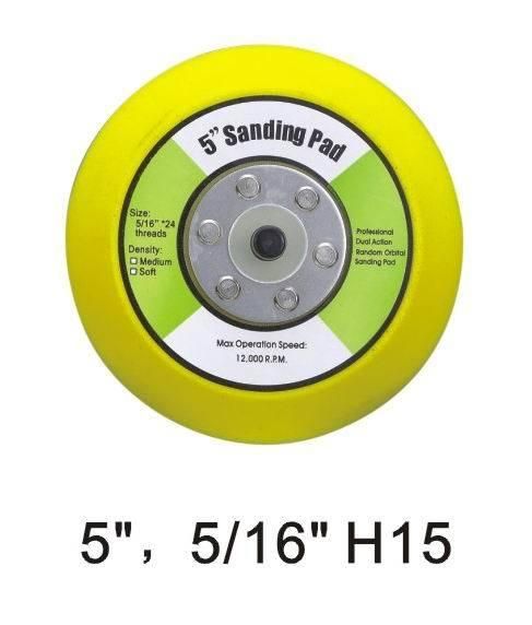 5" Hook and Loop Sanding Pad with 5/8-11 Threads