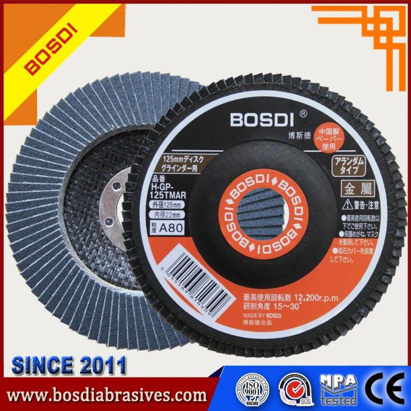 7" High-Quality Za 60# Coated Abrasive Stainless Steel Sanding Abrasive Flap Disc/Wheel, Abrasive Disc/Wheel, Red/Blue/Brown, Abrasive Cloth