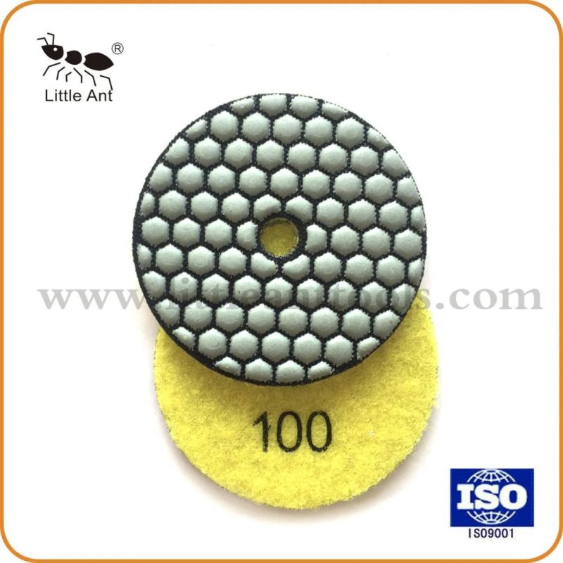 Hot Sale 3" Diamond Flexible Dry Polishing Pads for Granite