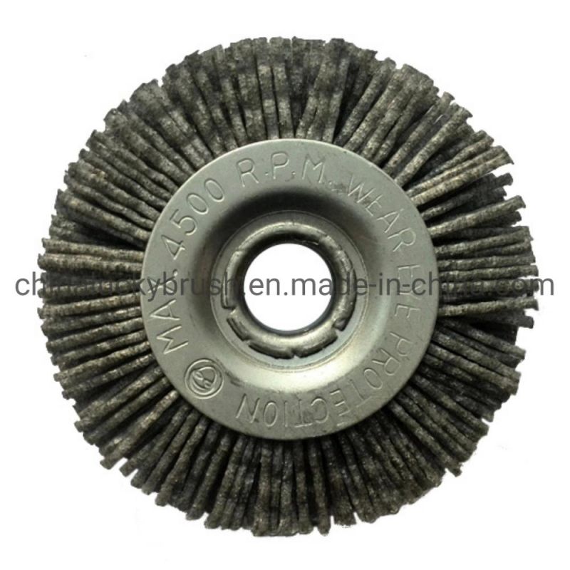 Nylon Abrasive and Brass Wire Mixture Wheel Brush (YY-354)