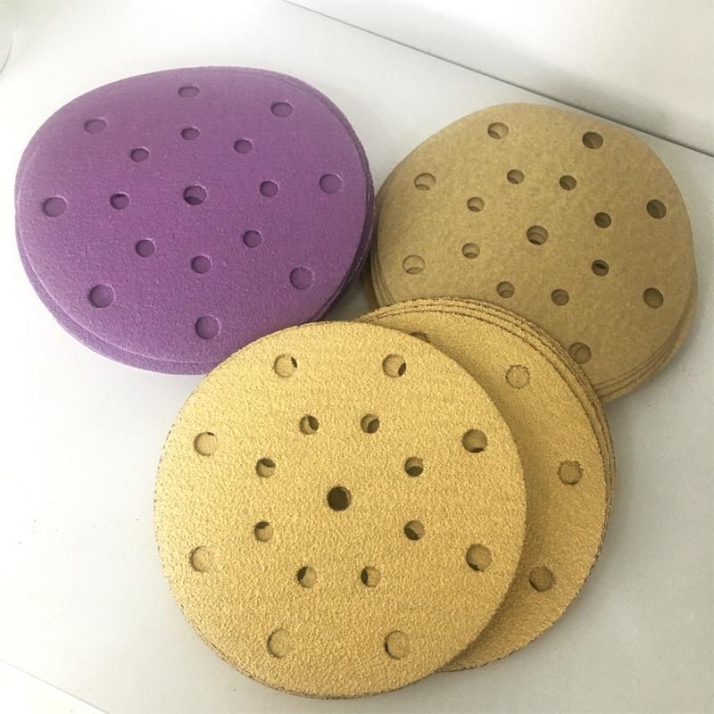 5 Inch Sanding Disc 125mm Polishing Pad Yellow Color for Wood
