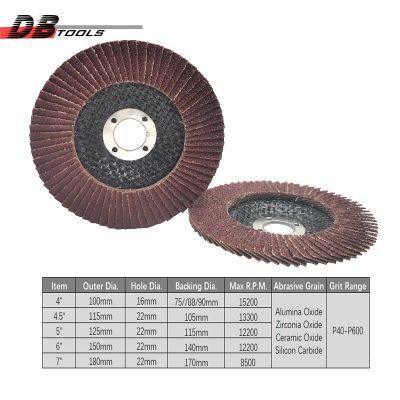 4 Inch 100mm Abrasive Grinding Disc Hand Tool Flap Disc T27 for for Ship Paint Remove