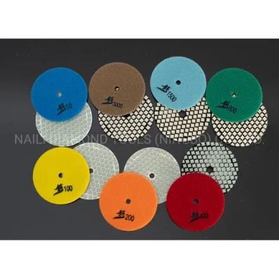 7 Steps M-Type Diamond Tools Dry Polishing Pads for Marble&amp; Granite