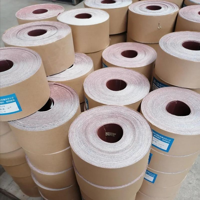 60# 80# 320# 110# 120#Alumina Oxide Flexible Abrasive Cloth Jumbo Roll Wholesale