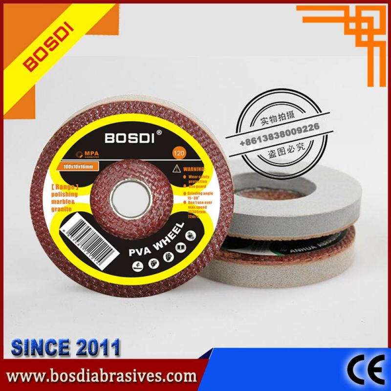 4" Inch 100X10X16mm PVA Spongy Polishing Wheel for Marble and Granite