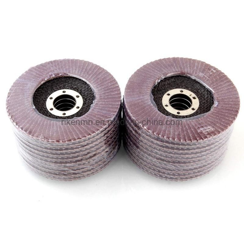 100mm 115mm 125mm 150mm High Density 40/60/80/120 Grit Disco Flap Aluminum Oxide Flap Disc for Wood