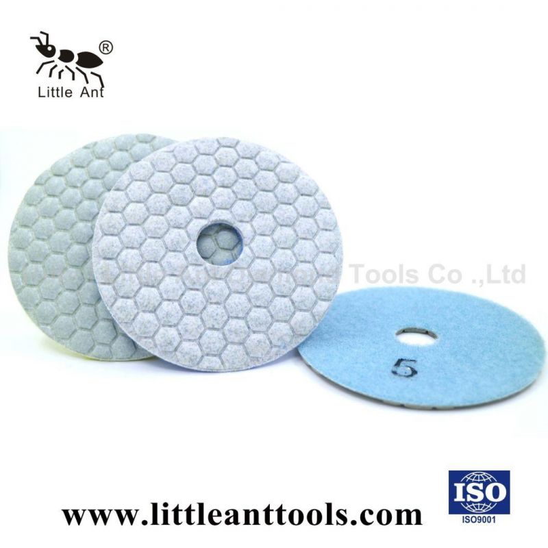 100mm White Hexagon Dry Polishing Pad
