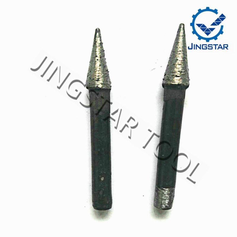 Diamond Grinding Head Burrs Grind Inverted Trapezoid Stone Jade Engraving Carving Peeled Rotary Tools Burs Mini Drill Bit