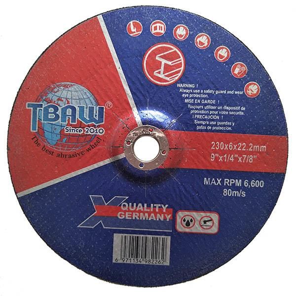 Factory 9inch 230*6.0*22mm Durable Grinding Wheel for Metal Angle Grinding
