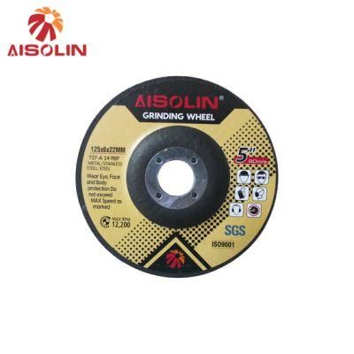 China Factory 125X6X22mm Grinding Metal Disc Resin Grinder Abrasive Wheel