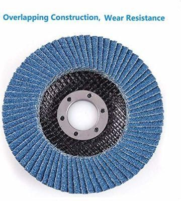 Flap Disc 4.5&quot; Type 29 Zirconia Abrasive Grinding Wheel and Flap Sanding Disc (40 Grit)
