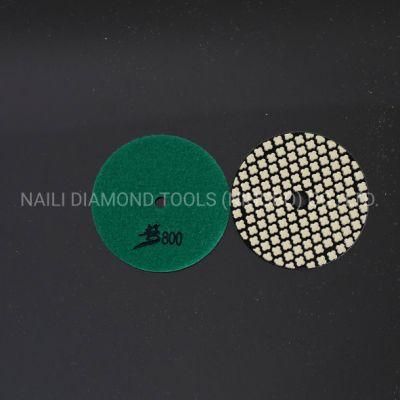7-Step Diamond Resin Bond Abrasive Tools Dry Polishing Pads for Granite/ Marble