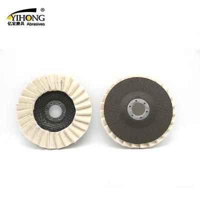 4 Inch Factory Durability Wool Felt Flap Disc /Disco De Feltro with High Quality as Abrasive Tools for Metal Wood Glass Polishing
