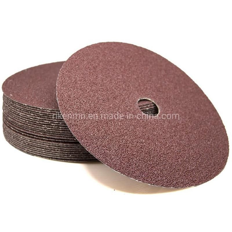 Red Color 7"Aluminum Oxide Abrasive Fiber Disc for Grinding P24-P120 Free Sample