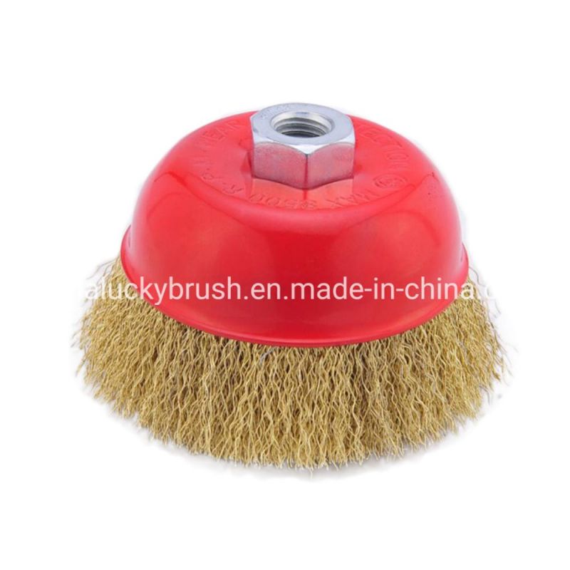 6 Inch Red Colour Nylon Abrasive Cup Brush (YY-235)