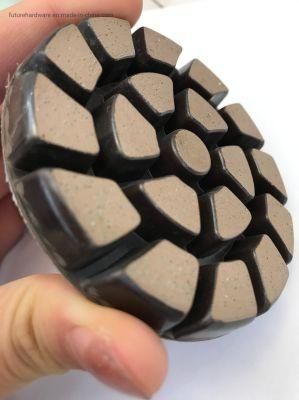 Diameter 3 Inch Resin Hybrid Copper Bond Diamond Rigid Polishing Pads for Grinding Concrete Terrazzo Granite Marble Stone Floor