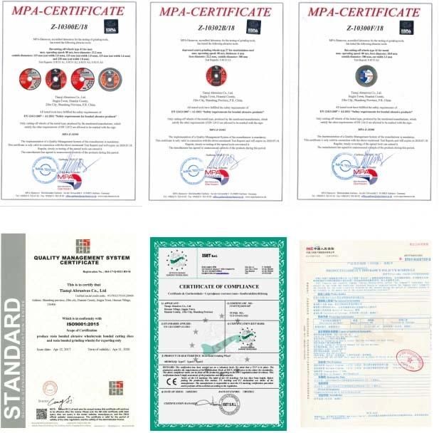 Manufacturer Grinding Disc for Stainless Steel 115X6X22.2 with MPa & Ce Certificates