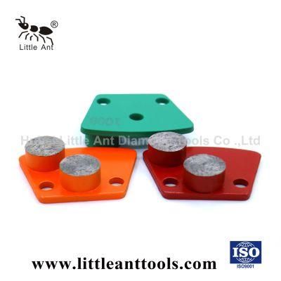 Steel Polishing Pads for Concrete (Fan-shaped two teeth two round hole)