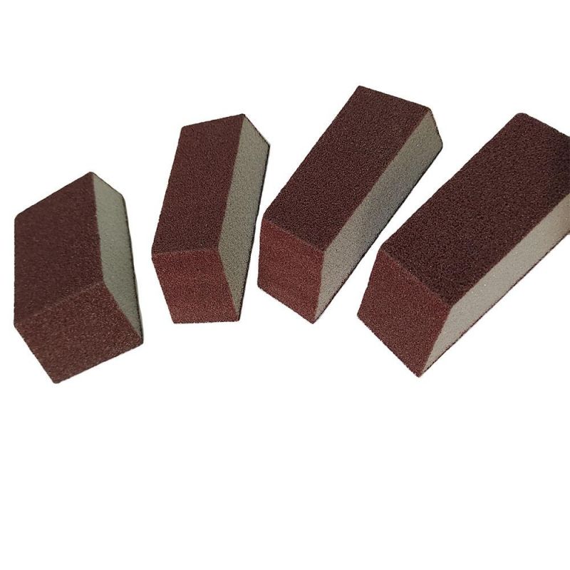 New Trapezoidal Polishing Sanding Sponge Wet & Dry Sandpaper Abrasive Block Metal Cleaning Sander Sponge