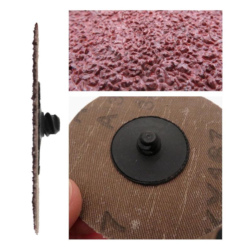 3" 75mm Quick Change Roll Lock Red Surface Conditioning Sanding Disc