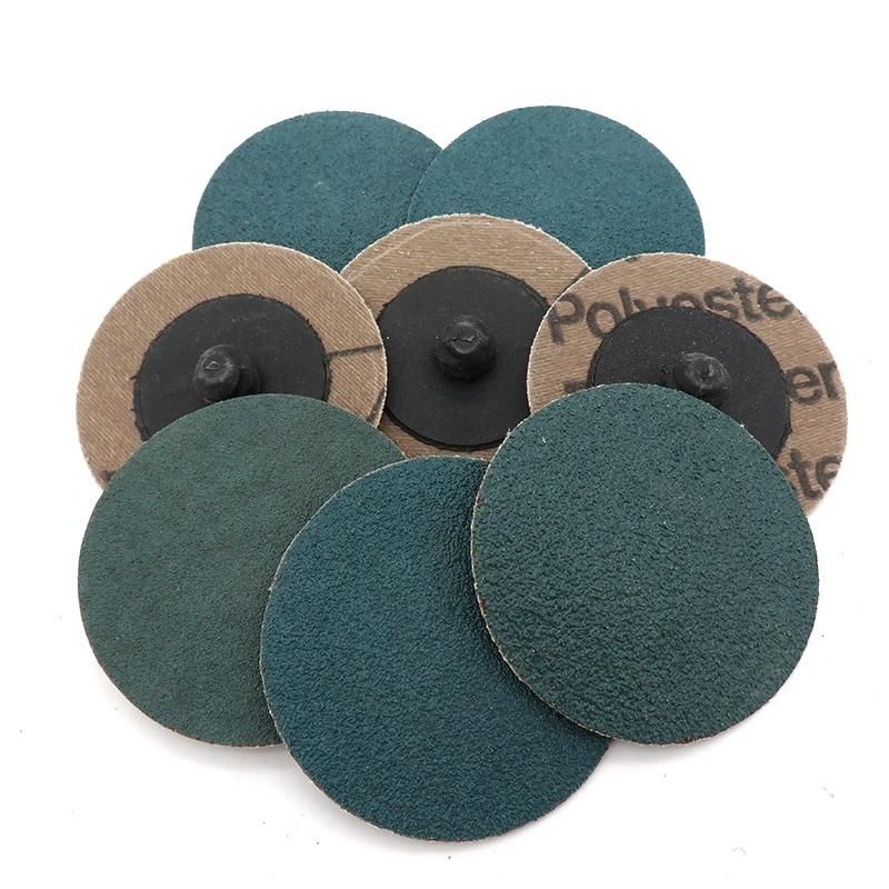 2" 50mm Zirconium Corundum Quick Change Roll Lock Green Surface Conditioning Sanding Disc