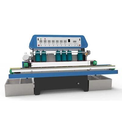 Small Size Glass or Ceramic Edge Beveling Grinding Machine in Line Type