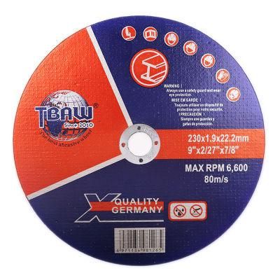 Factory OEM 9 Inch Certificate High Quality Resin Metal Cutting Disc Cutting Wheel